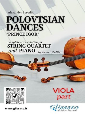 cover image of Viola part of "Polovtsian Dances" for String Quartet and Piano